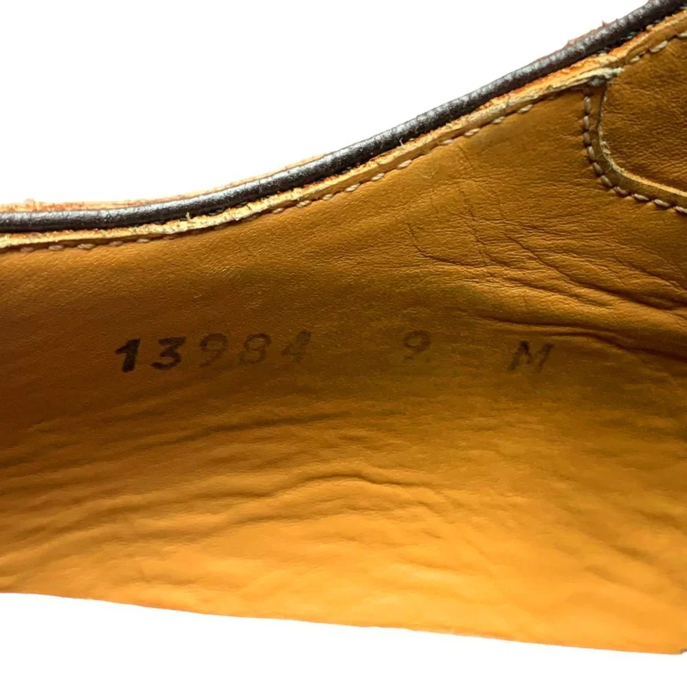 MAGNANNI Brown‎ Calfskin & Crocodile Medallion Toe Dress Brogues